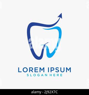 Logo en forme de flèche dentaire Illustration de Vecteur