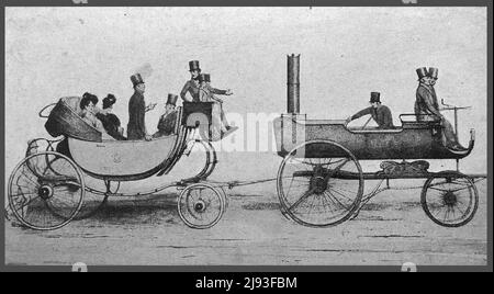 Un ancien inventeur de la machine à vapeur et de la remorque Sir Goldsworthy Gurney ( 1793 – 1875) chirurgien, chimiste, architecte, constructeur, conférencier et scientifique anglais; Et le duc de Wellington de 1st (Arthur Wellesley - 1769 – 1852 ) Banque D'Images