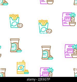 Produits sans gluten Vector Seamless Pattern Illustration de Vecteur