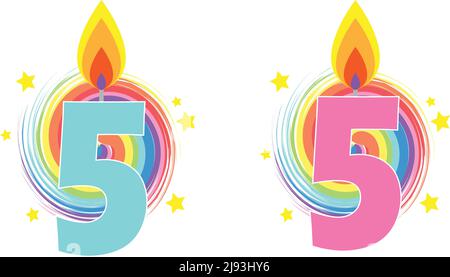 numéro de décoration pour illustration de célébration ou de fête. Illustration de Vecteur