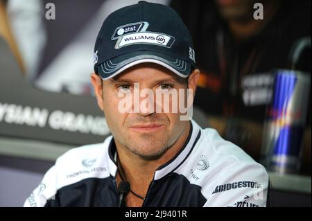 ARCHIVE PHOTO: Rubens BARRICHELLO a 50 ans le 23 mai 2022, Rubens BARRICHELLO (BRA), AT&T Williams, Portrait. Formula 1, Malaysian GP, Sepang circuit, Kuala Lumpur, le 1st avril 2010., Motorsport. Euh Banque D'Images