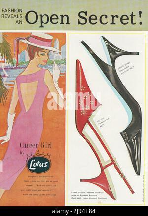 Career Girl par Lotus dames chaussures vintage papier publicité publicité 1980s 1970s Banque D'Images