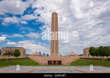 KANSAS CITY, MISSOURI - 28 août 2018 : Le Musée National de la Première Guerre mondiale et le Mémorial à Kansas City. Banque D'Images
