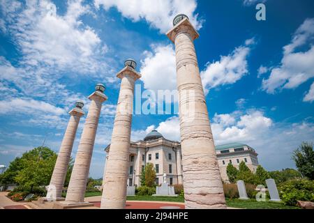 Columbia, Missouri, États-Unis au palais de justice du comté de Boone dans l'après-midi. Banque D'Images