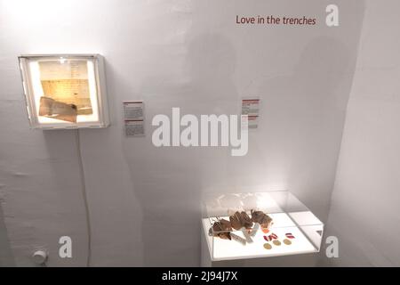 Musée des relations rompues : l'amour dans les tranchées. Zagreb, Croatie Banque D'Images