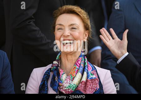 Venaria Reale, Italie. 20 mai 2022. Marija Pejcinovic Buric, Secrétaire général du Conseil de l'Europe, sourit lors du Comité des Ministres des Affaires étrangères du Conseil de l'Europe de 132nd. Credit: Nicolò Campo/Alay Live News Banque D'Images