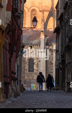 La vieille ville (Cité Plantagenêt ou Vieux Mans), le Mans, Sarthe Banque D'Images