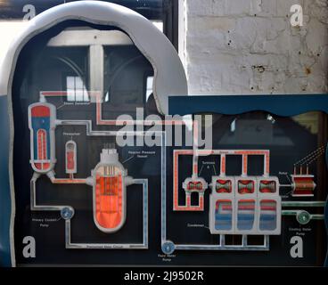 schéma du réacteur nucléaire à eau sous pression Banque D'Images