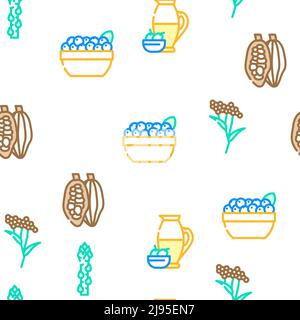 Superfood Natural et vitamine Icons Set Vector Illustration de Vecteur