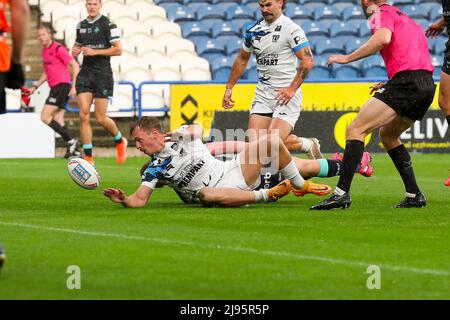 Huddersfield, Royaume-Uni. 20th mai 2022. ESSAYEZ Toulouse Olly Ashet Bott lors du match de Super League entre Huddersfield Giants et Toulouse au stade John Smiths, Huddersfield, Angleterre, le 20 mai 2022. Photo de Simon Hall. Utilisation éditoriale uniquement, licence requise pour une utilisation commerciale. Aucune utilisation dans les Paris, les jeux ou les publications d'un seul club/ligue/joueur. Crédit : UK Sports pics Ltd/Alay Live News Banque D'Images