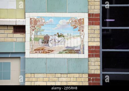 Panneau en carrelage à l'extérieur de la maison Michelin de Londres Banque D'Images