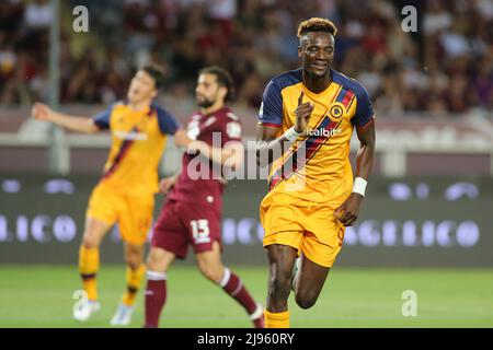 Turin, Italie. 20th mai 2022. Tammy Abraham (EN tant que Roma) célèbre le but pendant Torino FC vs EN TANT que Roma, football italien série A match à Turin, Italie, mai 20 2022 crédit: Agence de photo indépendante / Alamy Live News Banque D'Images