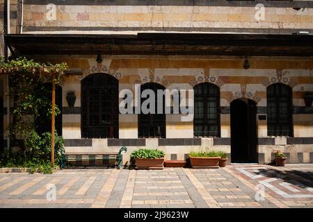 Damas, Syrie - Mai 2022 : à l'intérieur du monument historique et du musée, Palais Al Azem de Damas, Syrie Banque D'Images