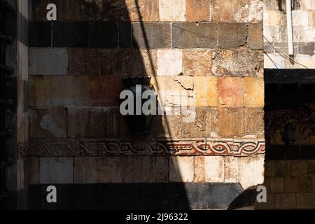 Détail du mur historique du palais Al Azem de Damas, Syrie Banque D'Images