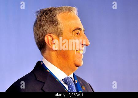 Naples, Italie. 20th mai 2022. Maurizio Gasparri sénateur de l'Italie, lors de l'événement du parti Forza Italia "l'Italie de l'avenir, la force unificatrice" qui s'est tenu au Palacongressi de la Mostra d'Oltremare à Naples. Naples, Italie, 0 mai 2022. (Photo par Vincenzo Izzo/Sipa USA) crédit: SIPA USA/Alay Live News Banque D'Images