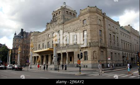 Théâtre royal dramatique, scène nationale suédoise de « drame poken », bâtiment Art Nouveau 1908 à Nybroplan, Stockholm, Suède Banque D'Images