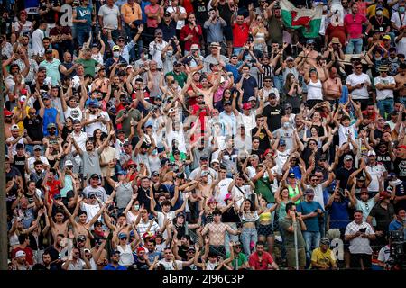 Matosinhos, Portugal. 20th mai 2022. Spectateurs pendant le Rallye de Portugal 2022, 4th tour du Championnat du monde de voitures de rallye 2022 de la WRC, du 19 au 22 mai 2022 à Matosinhos, Portugal - photo Paulo Maria / DPPI crédit: DPPI Media/Alay Live News Banque D'Images