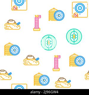 Jeu de cricket Sport accessoire icônes définir le vecteur Illustration de Vecteur