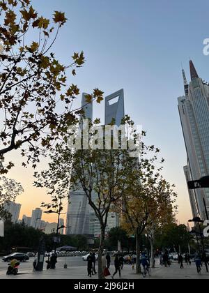 Découvrez le paysage urbain et les vues panoramiques de Shanghai Banque D'Images