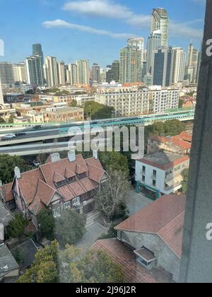 Découvrez le paysage urbain et les vues panoramiques de Shanghai Banque D'Images