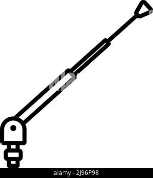 Icône de composant d'antenne radio. Contour en gras avec largeur de contour modifiable. Illustration vectorielle. Illustration de Vecteur