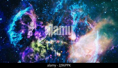 Espace profond. Rendu exceptionnel de la science-fiction. Éléments de cette image fournis par la NASA. Banque D'Images