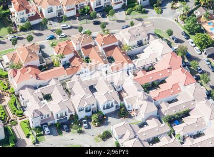 Vue aérienne du quartier résidentiel de la banlieue est de Sydney Banque D'Images