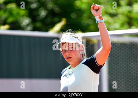 Paris, France. 19th mai 2022. Donna Vekic de Croatie lors de l'Open de France (Roland-Garros) 2022, tournoi de tennis Grand Chelem le 19 mai 2022 au stade Roland-Garros à Paris, France - photo: Victor Joly/DPPI/LiveMedia crédit: Agence photo indépendante/Alay Live News Banque D'Images