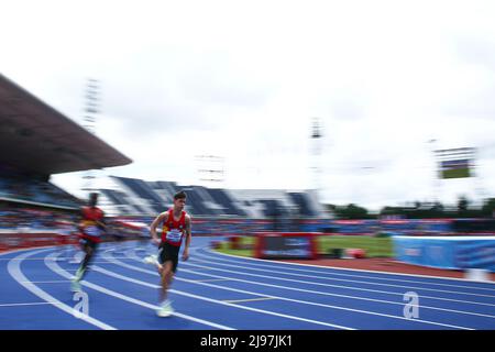 Birmingham, Royaume-Uni . 21st mai 2022. Coventry Godiva Harriers dirige les U20 4x100m Relay Club Connect Men pendant la Muller Birmingham Diamond League, au stade Alexandra de Birmingham. 21st Mai 2022 crédit: Pathos Images/Alamy Live News Banque D'Images