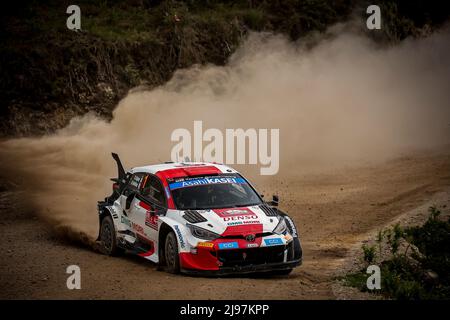 Matosinhos, Portugal. 21st mai 2022. 01 OGIER Sebastien (FRA), VEILLAS Benjamin (FRA), TOYOTA GAZOO RACING WRT, TOYOTA GR Yaris Rally1, action pendant le Rallye de Portugal 2022, 4th tour du Championnat du monde de voitures de rallye WRC 2022, du 19 au 22 mai 2022 à Matosinhos, Portugal - photo Paulo Maria / DPPI crédit : DPPI Media/Alamy Live News Banque D'Images