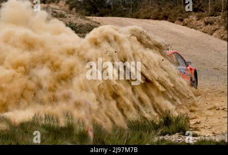 Matosinhos, Portugal. 21st mai 2022. 21 SUNINEN Teemu (fin) MARKKULA Mikko (fin), HYUNDAI MOTORSPORT N, HYUNDAI i20 N, action pendant le Rallye de Portugal 2022, 4th ronde du Championnat mondial de voitures de rallye WRC 2022, du 19 au 22 mai 2022 à Matosinhos, Portugal - photo Paulo Maria / DPPI crédit: DPPI Media/Alay Live News Banque D'Images