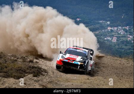 Matosinhos, Portugal. 21st mai 2022. 01 OGIER Sebastien (FRA), VEILLAS Benjamin (FRA), TOYOTA GAZOO RACING WRT, TOYOTA GR Yaris Rally1, action pendant le Rallye de Portugal 2022, 4th tour du Championnat du monde de voitures de rallye WRC 2022, du 19 au 22 mai 2022 à Matosinhos, Portugal - photo Paulo Maria / DPPI crédit : DPPI Media/Alamy Live News Banque D'Images