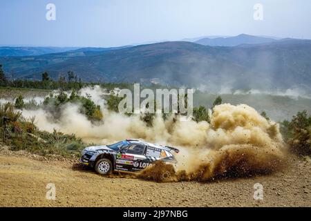 Matosinhos, Portugal. 21st mai 2022. 25 KAJETANOWICZ Kajetan (Pol), SZCZEPANIAK Maciej (Pol), Skoda Fabia Evo, action pendant le Rallye de Portugal 2022, 4th tour du Championnat du monde de voitures de rallye WRC 2022, du 19 au 22 mai 2022 à Matosinhos, Portugal - photo Paulo Maria / DPPI crédit: DPPI Media/Alay Live News Banque D'Images