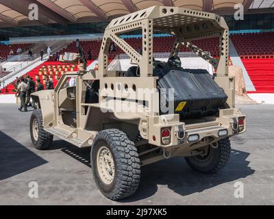 Abu Dhabi, Émirats arabes Unis - 23 février. 2011 : JAMMA 2 (véhicule léger SPECTRE) à IDEX 2011 Banque D'Images