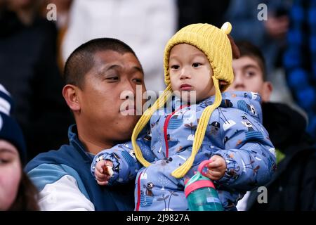 Melbourne, Australie, 21 mai 2022. Des bébés de football sont vus lors du match de demi-finale De Football A-League entre Melbourne Victory et Western United à l'AAMI Park le 21 mai 2022 à Melbourne, en Australie. Crédit : Dave Helison/Speed Media/Alamy Live News Banque D'Images