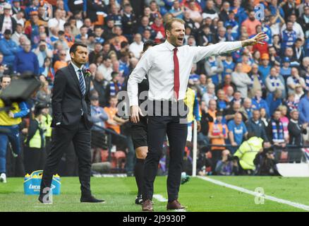 Hampden Park.Glasgow.Écosse, Royaume-Uni. 21st mai 2022. Rangers contre le cœur du Midlothian. Finale de coupe écossaise 2022 Gestionnaire de coeurs Robbie Neilson crédit: eric mccowat/Alay Live News Banque D'Images