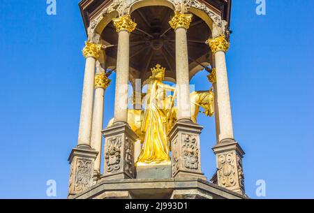 Monument Magdeburger Reiter, cavalier en or, à Magdebourg, Allemagne Banque D'Images