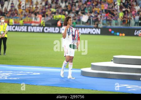 Wendie Renard de l'Olympique Lyonnais lors de la Ligue des champions des femmes de l'UEFA, finale du match de football entre le FC Barcelone et l'Olympique Lyonnais (Lyon) le 21 mai 2022 au stade Allianz à Turin, Italie - photo Nderim Kacili / DPPI Banque D'Images