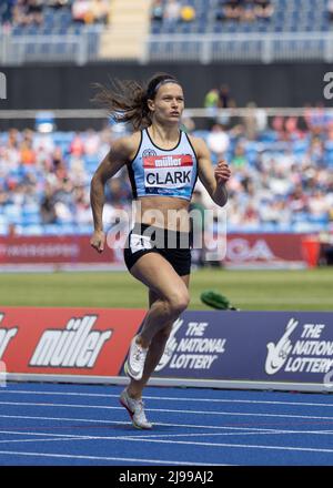 Birmingham, Angleterre. 21st mai 2022. Zoey Clark lors de la course féminine 400m lors de l'épreuve d'athlétisme de la Müller Diamond League au stade Alexander à Birmingham, en Angleterre. Credit: Sports pics / Alamy Live News Banque D'Images