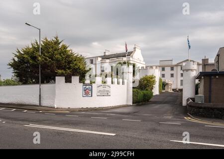 Le North West Castle Hotel de Stranraer qui intègre la première piste de curling intérieure en Écosse. Banque D'Images