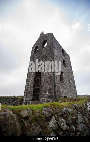 Maison de moteur en ruines à Minions, Bodmin Moor Banque D'Images