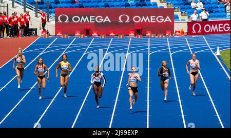 21-MAI-2022 Zoey CLARK remporte l'événement Women 400m en 51,88 au Muller Birmingham Diamond League Alexander Stadium, Perry Barr, Birmingham crédit: PATRICK ANTHONISZ/Alamy Live News Banque D'Images