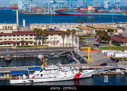 Terminal Island Coast Guard Station, Port de Los Angeles, San Pedro, Californie, États-Unis Banque D'Images