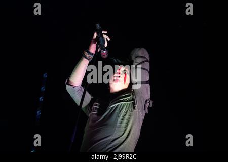 Belfast, Royaume-Uni. 21st mai 2022. 21st mai 2022 Gary Numan a joué à l'Ulster Hall, Belfast dans le cadre de la tournée Intruder crédit: Bonzo/Alamy Live News Banque D'Images