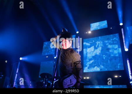 Belfast, Royaume-Uni. 21st mai 2022. 21st mai 2022 Gary Numan a joué à l'Ulster Hall, Belfast dans le cadre de la tournée Intruder crédit: Bonzo/Alamy Live News Banque D'Images