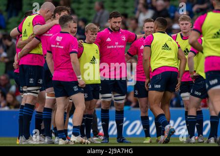 Dublin, Irlande. 21st mai 2022. Les joueurs de Leinster lors du match de rugby de championnat de rugby de l'United Rugby Round 18 entre Leinster Rugby et Munster Rugby au stade Aviva de Dublin, Irlande, le 21 mai 2022 (photo par Andrew SURMA/ Credit: SIPA USA/Alay Live News Banque D'Images