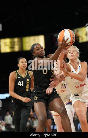 LAS VEGAS, NV - 21 MAI : match de basket-ball entre Las Vegas Aces et Phoenix Mercury lors de la WNBA 2022 au Michelob Ultra Arena le 21 mai 2022 à Las Vegas, États-Unis. (Photo de Louis Grasse/) Banque D'Images