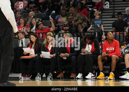 LAS VEGAS, NV - 21 MAI : match de basket-ball entre Las Vegas Aces et Phoenix Mercury lors de la WNBA 2022 au Michelob Ultra Arena le 21 mai 2022 à Las Vegas, États-Unis. (Photo de Louis Grasse/) Banque D'Images