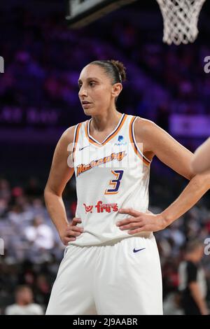 LAS VEGAS, NV - 21 MAI : match de basket-ball entre Las Vegas Aces et Phoenix Mercury lors de la WNBA 2022 au Michelob Ultra Arena le 21 mai 2022 à Las Vegas, États-Unis. (Photo de Louis Grasse/) Banque D'Images