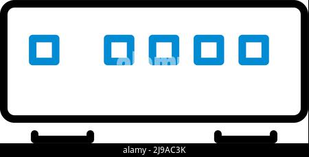 Icône commutateur Ethernet. Contour gras modifiable avec Color Fill Design. Illustration vectorielle. Illustration de Vecteur